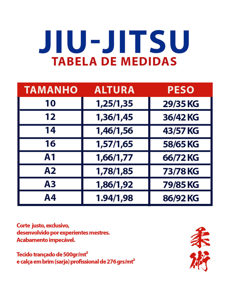 Kimono de jiu-jitsu 500gr/mt² adulto azul