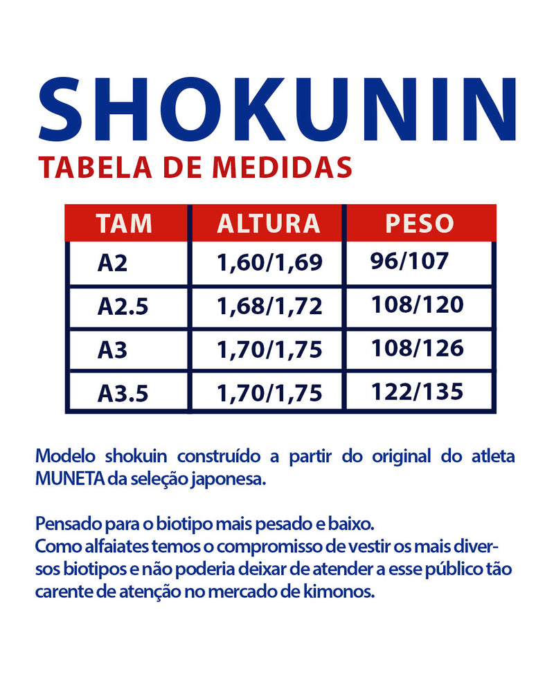 kimono para Judô SHOKUNIN Trançado