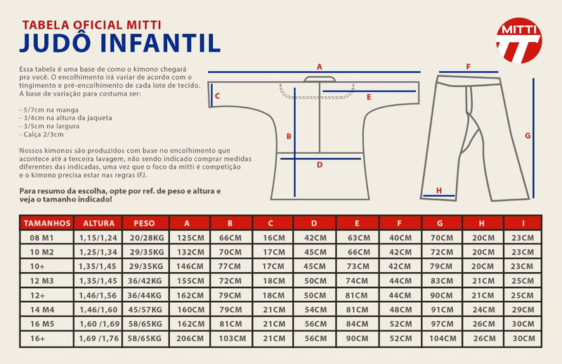 Kimono profissional TSUNAMI 700gr/mt² Infantil e Juvenil