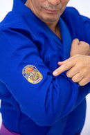 LANÇAMENTO HIRYU SÉRIE OURO azul para jiu-jitsu 500gr/mt² ADULTO
