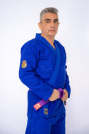 LANÇAMENTO HIRYU SÉRIE OURO azul para jiu-jitsu 500gr/mt² ADULTO