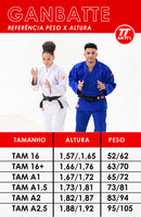 kimono para Judô modelo GANBATTE Trançado Pesado 760 grs/mt²